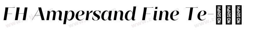 FH Ampersand Fine Te字体转换